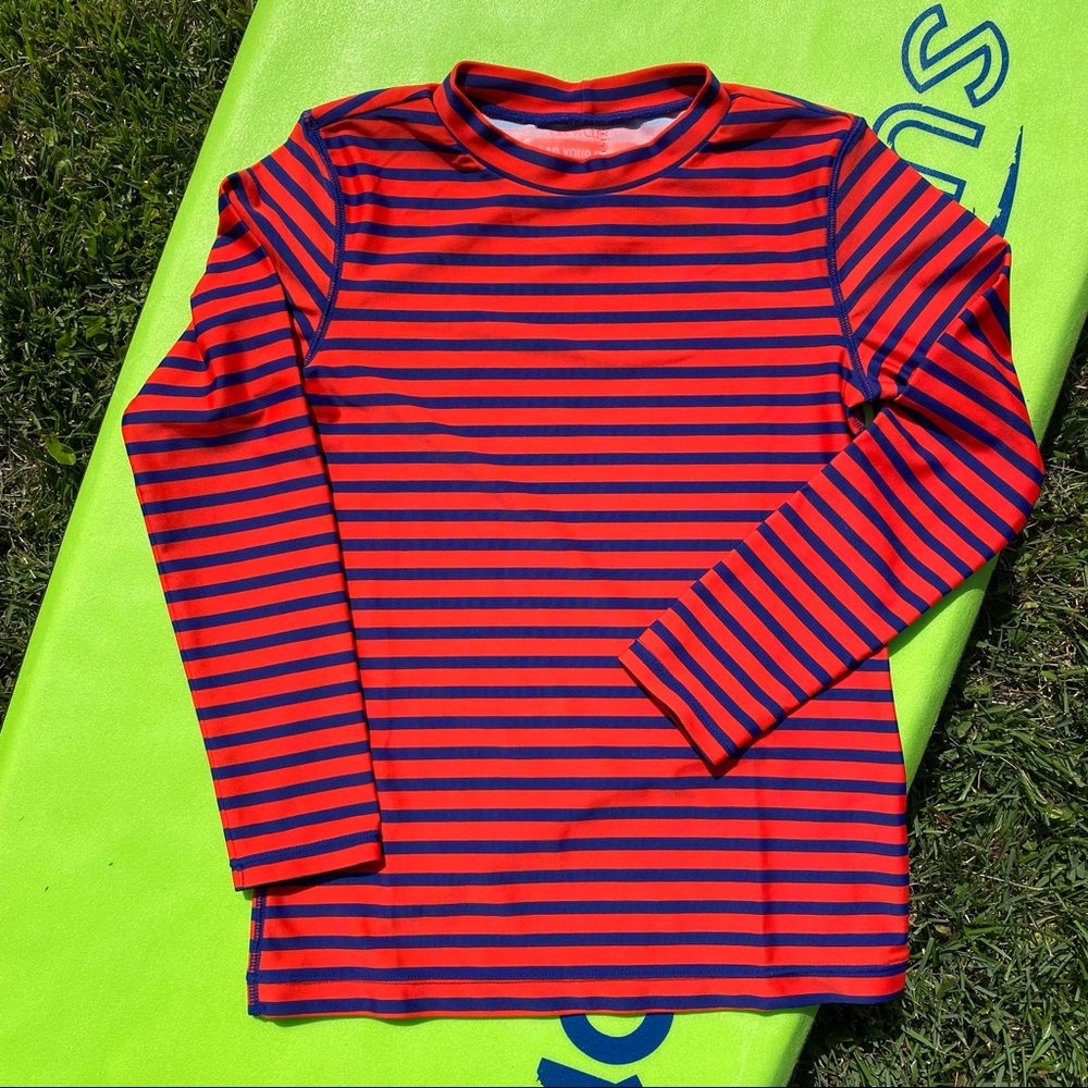 Long sleeve striped rash guard